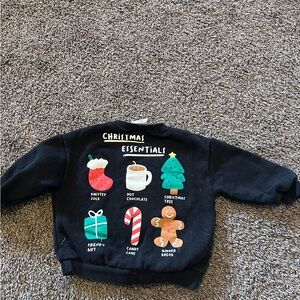 Toddler sweatshirt in color black Christmas Essentials